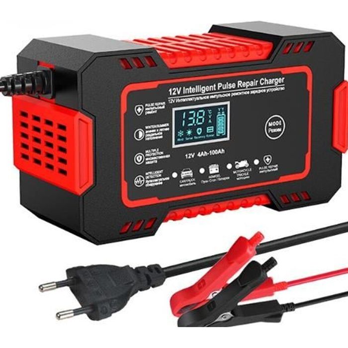 Chargeur De Batterie Auto EAFC 12V – Avec écran LCD Et Fonction Réparation