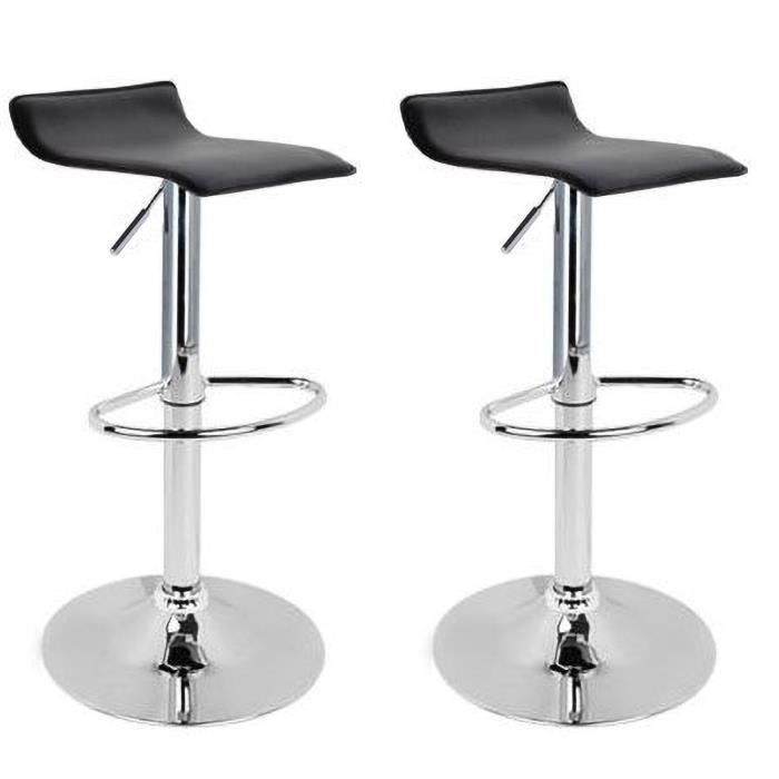 Lot de 2 tabourets de bar Frankystar Graziano pivotant 360°