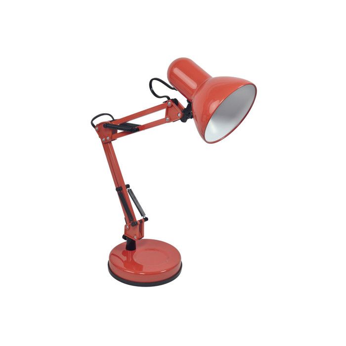 Lampe de bureau articulée rouge - métal Lampe de bureau articulée rouge - métal