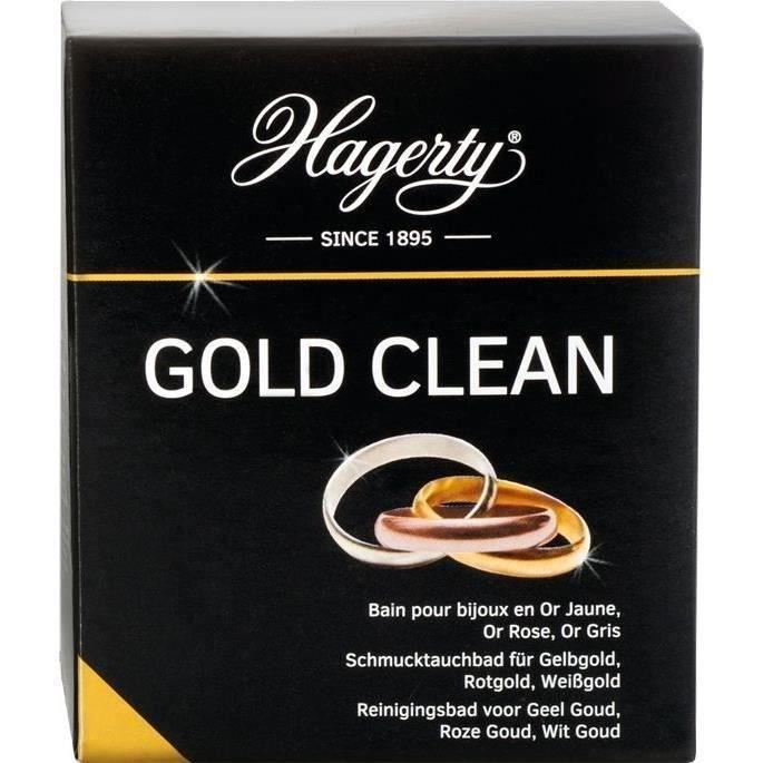 Hagerty - Gold clean - 170 ml - Bain nettoyant , entretein des bijoux en or, jaune, blanc et rose