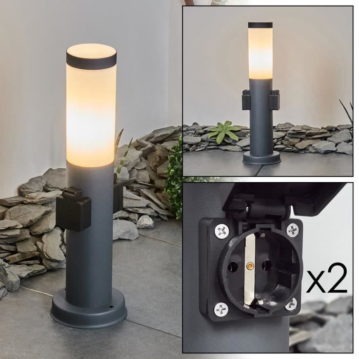 Lampe de socle - HOFSTEIN - Virco - 2 prises de courant - Métal/Plastique - IP44 Lampe de socle - HOFSTEIN - Virco - 2 prises de courant - Métal/Plastique - IP44