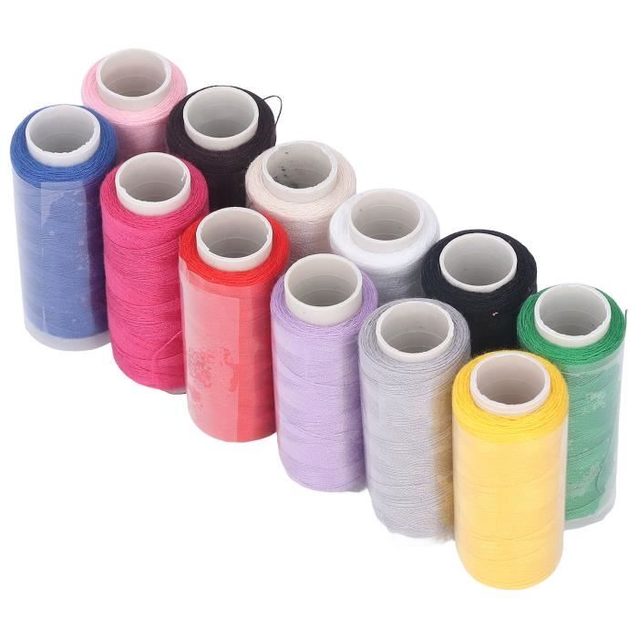 72 Pièces Kit Fil Machine Assortiment 400 Yards Bobines