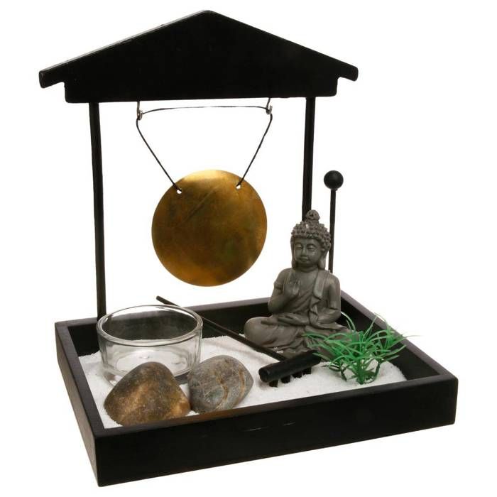 Jardin japonais zen avec galets et bougies – Anti-stress.shop