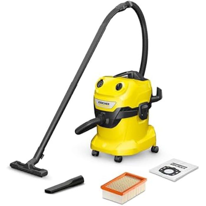 Aspirateur Eau et Poussières KARCHER WD 4 V-20/5/22 – 1000W, 20L, Flexible 2,2m