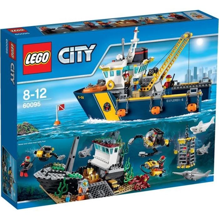 LEGO® City 60095 Le Bateau d'Exploration Sous-Marin - Cdiscount Jeux -  Jouets