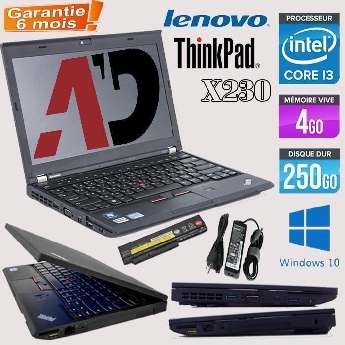 Ordinateur Portable - Lenovo - ThinkPad X230 - Intel Core i3 - 4 Go RAM - 250 Go HDD - Lenovo