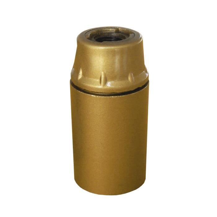 Zenitech Douille lisse sans bague E14 - Doré