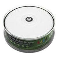 MediaRange Inkjet Fullsurface Printable 25 x DVD+R 4.7 Go 16x surface imprimable par jet d'encre spindle - vue 2