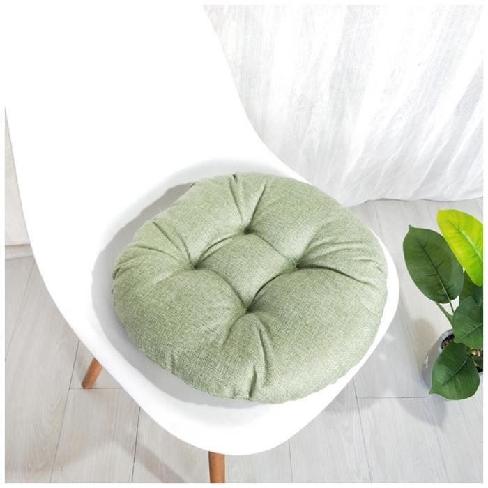 Lot De 6 Coussin Ronds Pour Chaises - Amovibles, Lavables - 50% Coton 50% Polyester - Épaisseur 3cm - Fabriqué En Italie (Marron)
