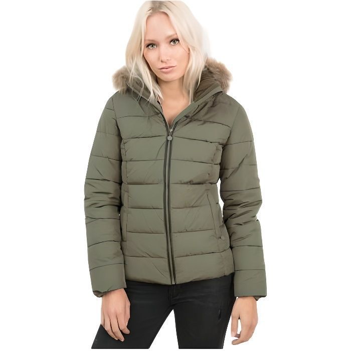 Le Temps Des Cerises Doudoune Femme Stara Khaki Vert Cdiscount Pret A Porter