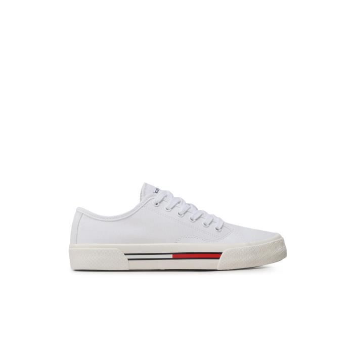 Tommy Jeans Baskets basses en toile - Tommy Jeans - Blanc - Lacets - Mixte