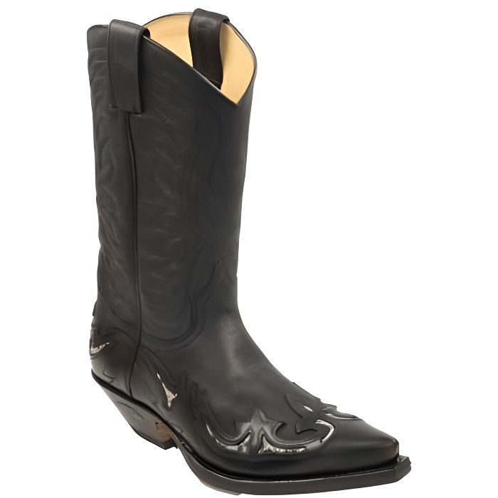 santiag noire homme