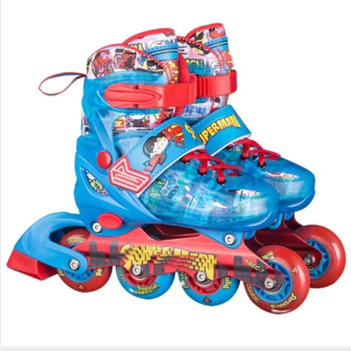 Patins à Roulettes En Ligne Réglables Pour Enfants - Rouge Et Violet, Tailles S/M/L, Intérieur Et Extérieur