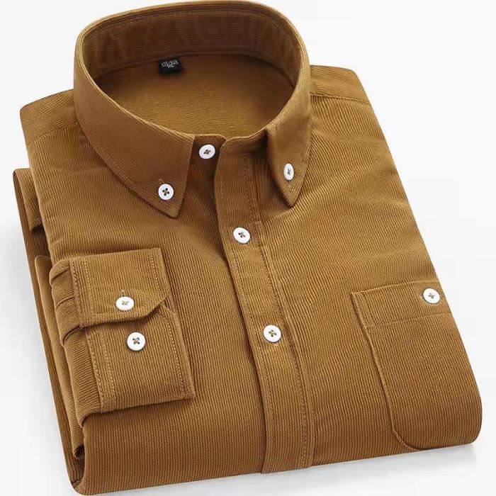 Chemise Tendance Velours Côtelé Revers