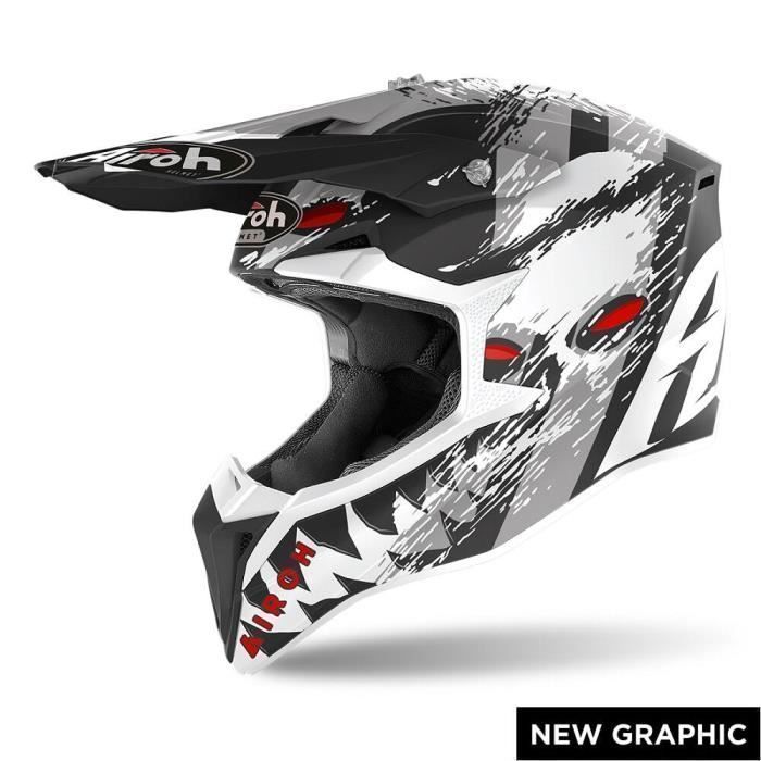 AIROH CASQUE CROSS MOTO WRF18 WRAAAP FEEL JAUNE BLUE GLOSS SZ. XXL