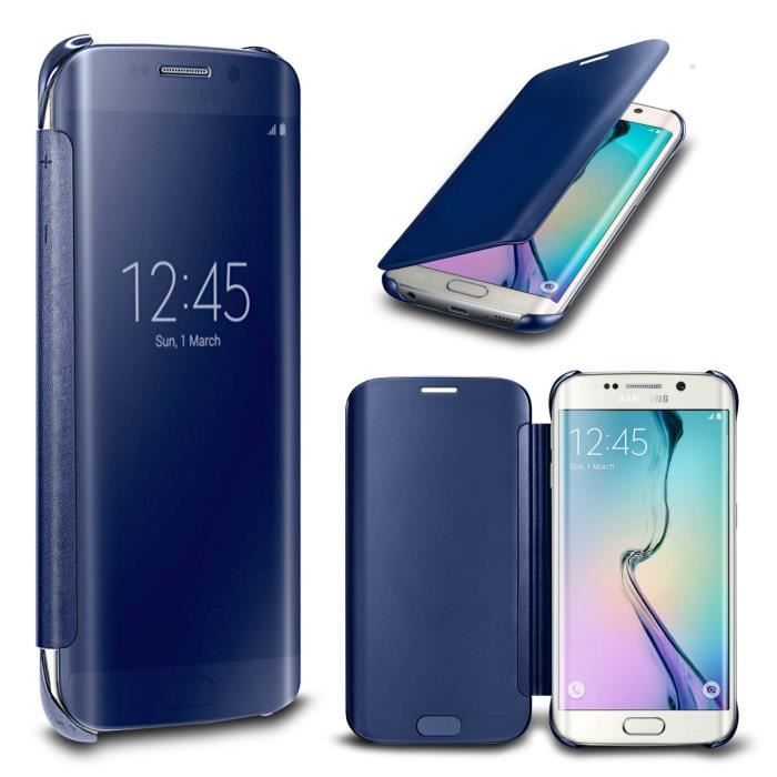 Coque Clear Cover Samsung Galaxy S6 EDGE Bleu - Cdiscount Téléphonie