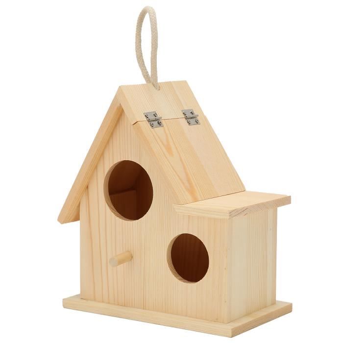 Meilleurs prix pour Nichoir en bois pour oiseaux sauvages - OMABETA - Maison d'oiseau pour balcon et jardin - Poids 380g