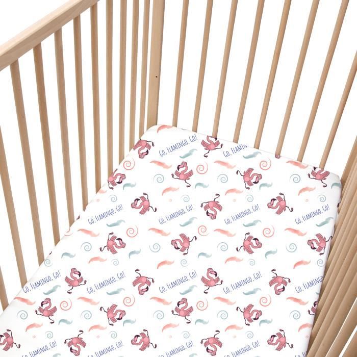 Flamant Lot De 2 Draps Housse Pati Chou Pour Lit Bebe 70x140 Cm Achat Vente Drap Housse Matelas Cdiscount