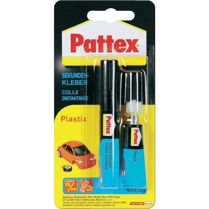 Colle spéciale pour matières plastiques à prise rapide Pattex PSA1C