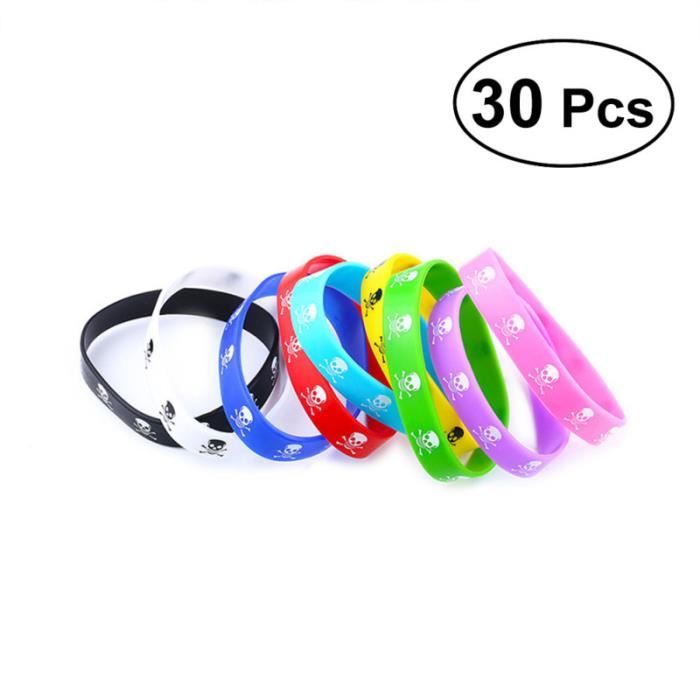 Lot 90 Bracelets Tête De Mort Toyvian 100 Pièces Bracelet En Silicone Lumineux Bracelets En Bracelet Silicone