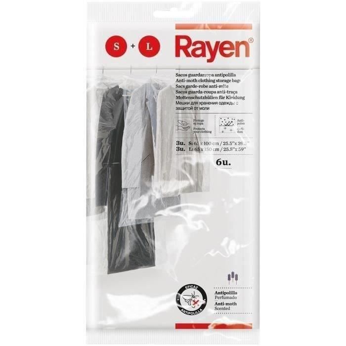 Rayen Housse vêtement x6:3 65x100 +3 65x150 anti mites transp 6048 - vue 1