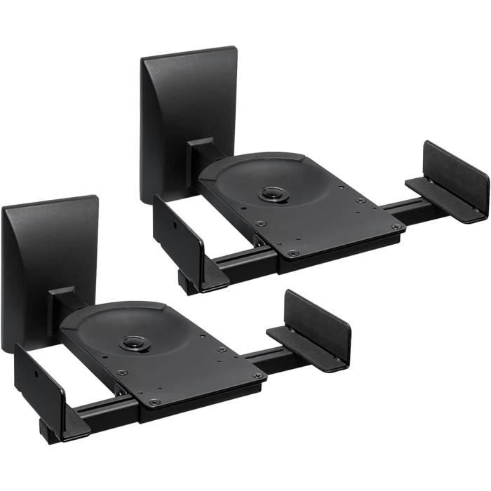 Support Mural Réglable Pour Enceintes Bose Cube - Inclinable, Pivotant, Gain De Place - Noir Ou Blanc - 15x15x5 Cm