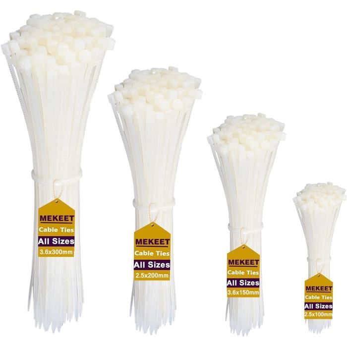 Sourcing Map Lot De 5 Serre-câbles En Nylon Type R, Diamètre 44-50 Mm, Blanc, Gestion De Câbles Électriques
