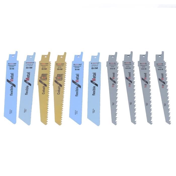 Tbest Sabre Saws Blade, 4 Types Reciprocating Saw Blades for Metal