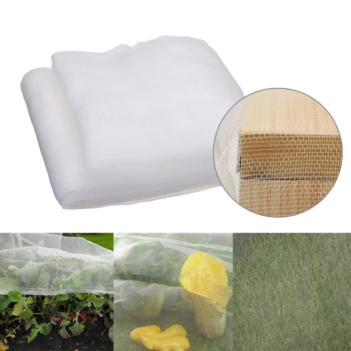 Filet Anti oiseaux Filet de Protection Anti oiseaux 10X2.5M Insecte Maille Plante Légume Serre Agricole Jardin Blanc