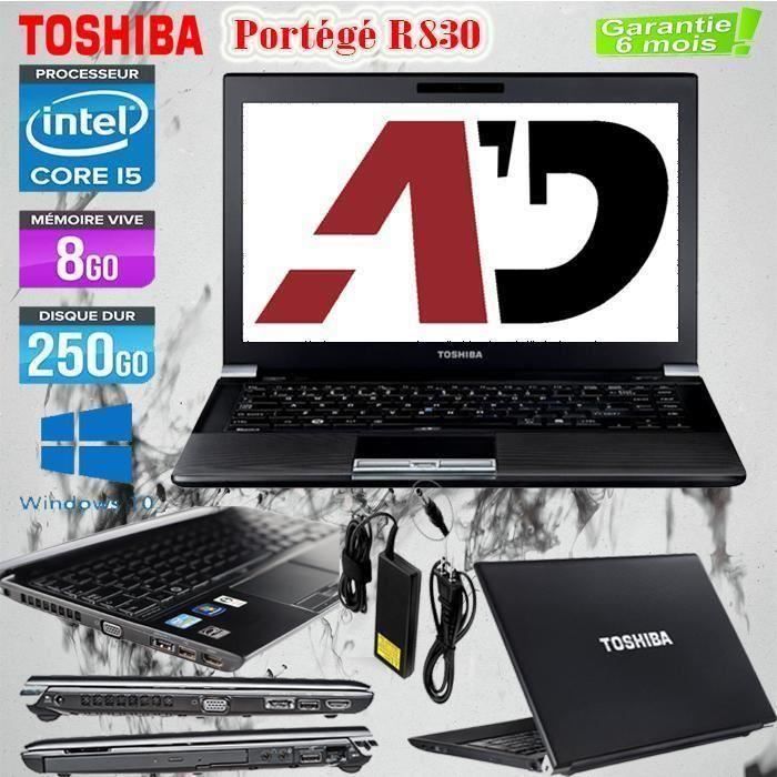 Top achat PC Portable TOSHIBA R830 i5 HDD 250Go  8Go BE pas cher