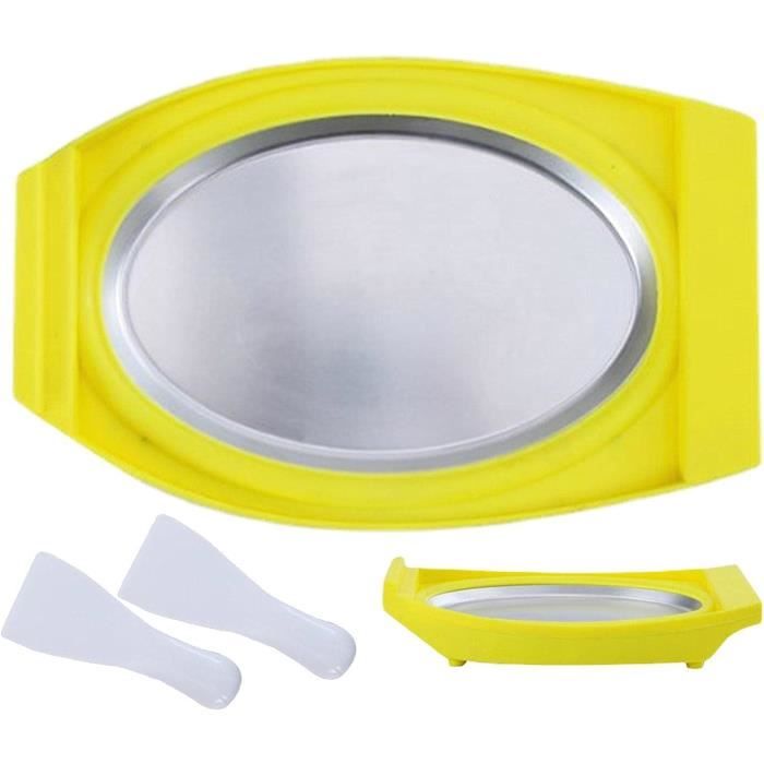 Rouleaux De Crème Glacée Sautés à La Poêle De Congélation Crème Glacée