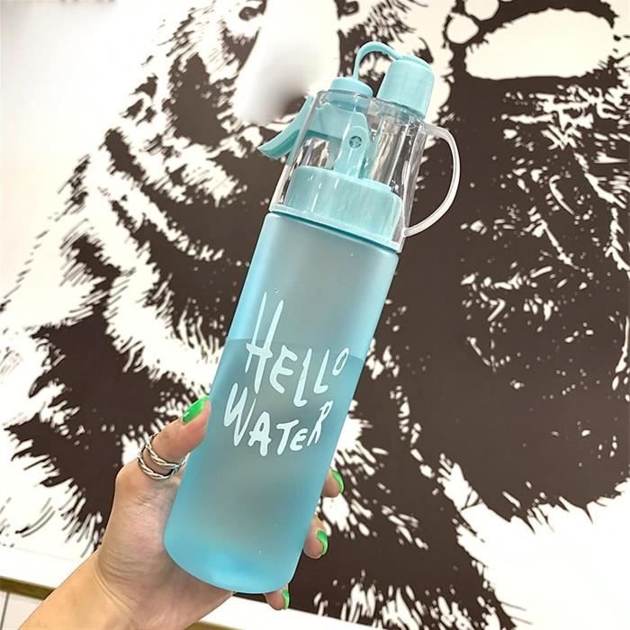 Gourde,Bouteille D'eau En Plastique Sans BPA, Avec Couvercle Rabattable