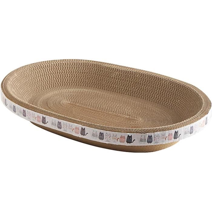 Griffoir Pour Chat Ovale En Sisal Haute Densité - Avec Base Antidérapante, Pour Griffer Et Dormir - 5