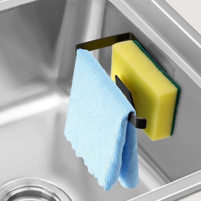 Porte-Éponge à Ventouse AUAUY - Pour Évier Cuisine Ou Salle De Bain - Design Sourire - Facile à Nettoyer