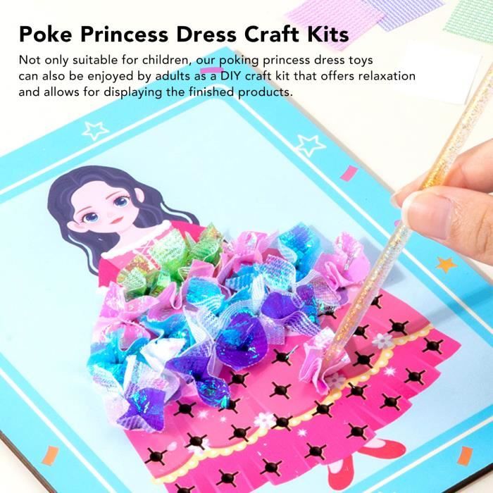 Kit De Bricolage Poke Art FARYODI Princesse Magique, Activité Créative, Cadeau Pour Filles Et Garçons De 6 à 12 Ans