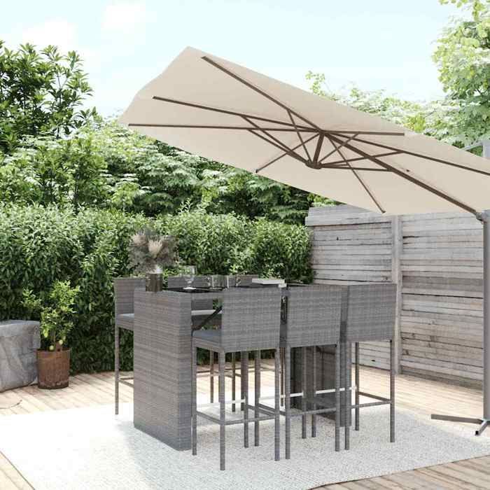 vidaXL Bar de jardin 7 pcs - vue 3