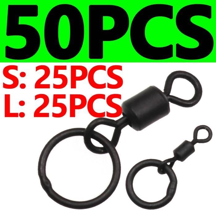 Lot De 100 Anneaux De Pêche à La Carpe De Haute Qualité