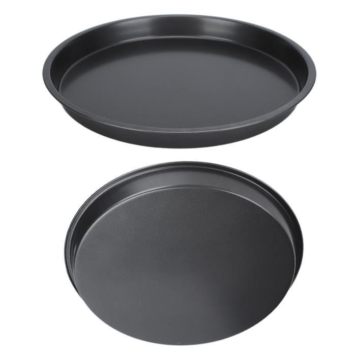 Plaque à Pizza Acier Carbone 26cm - Antiadhésive, Pour Four, Facile à Nettoyer, Cuisson Uniforme Et Croustillante