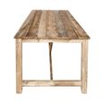 Table de jardin en bois - CEMONJARDIN - Normand - Rectangulaire - 8 personnes - Marron-1