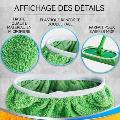 Lot De 3 Chiffons Microfibre Pour Balai Vapeur Ou Swiffer - Lavables Et Réutilisables