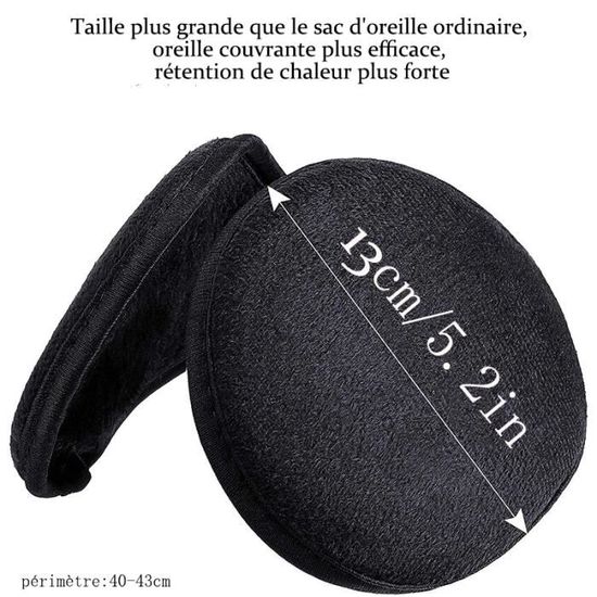 Cache Oreille Ugg Cache-oreilles Hiver KINBOM - Fausse Fourrure Noir - Pliable Et Chaud - Taille Unique Femme Cache Oreille Femme Hiver