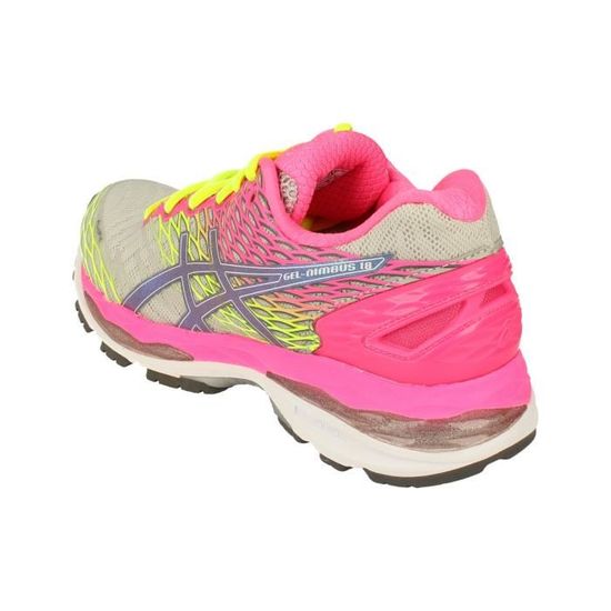 Chaussures de running Asics Gel Nimbus 18 Femme Rose Multicolore Regulier Adulte Cdiscount Sport
