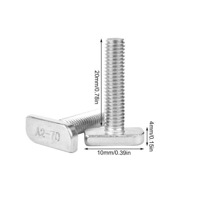 GAO Flora Lot de 30 vis à tête marteau M6 x 12 en acier inoxydable avec GAO Flora Lot de 30 vis à tête marteau M6 x 12 en acier inoxydable avec