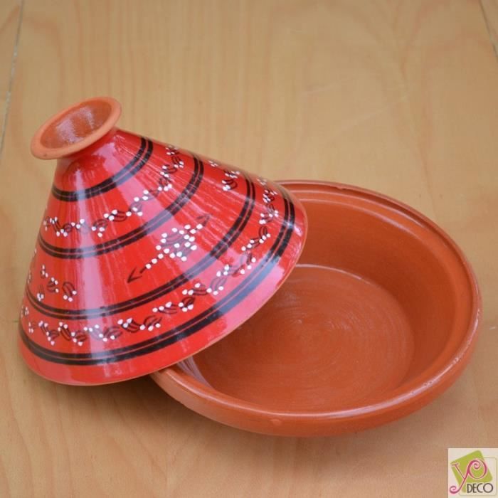 Tajine Casserole en terre cuite Assiette ethnique marocaine tunisienne XL 32 cm 2910201102
