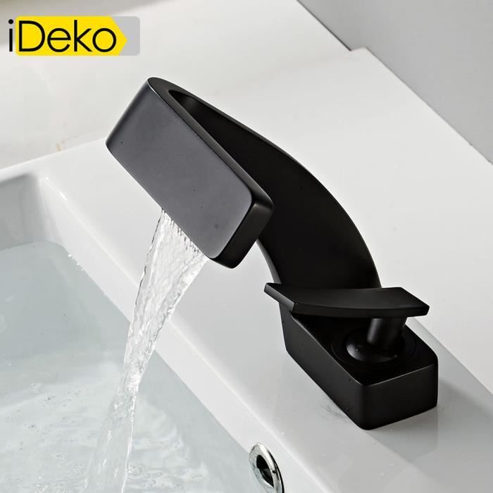 IDeko® Robinet salle de bain LED de lavabo vasque cascade mural