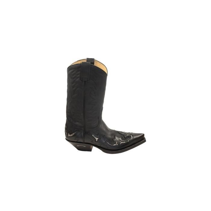 Santiags homme ref sen26365 noir Noirhauteur tige Cdiscount