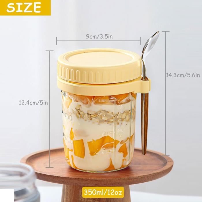 Overnight Oats Jars, 2 Pezzi Barattoli Di Avena Durante La Notte Con