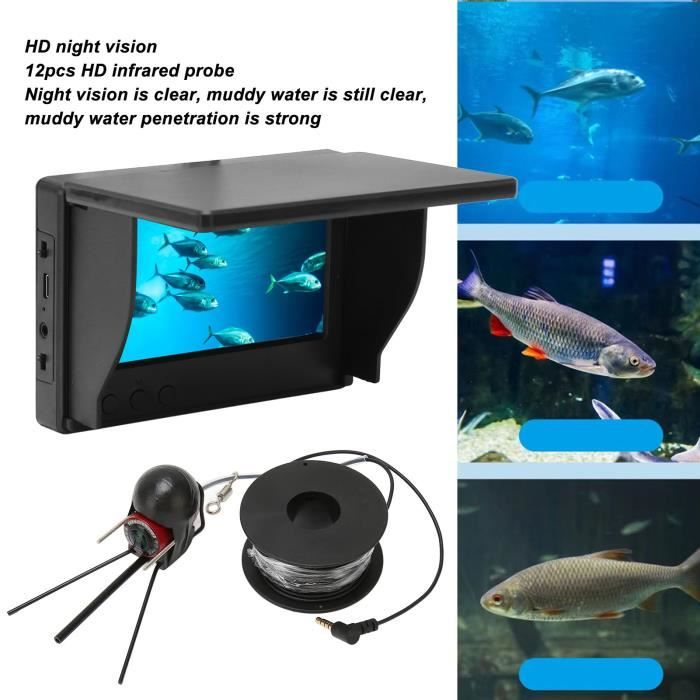 LUCKY-Caméra de pêche et d'inspection sous-marine portable, caméra de vision nocturne, 4.3 pouces, câble de 20m pour la glace et la mer