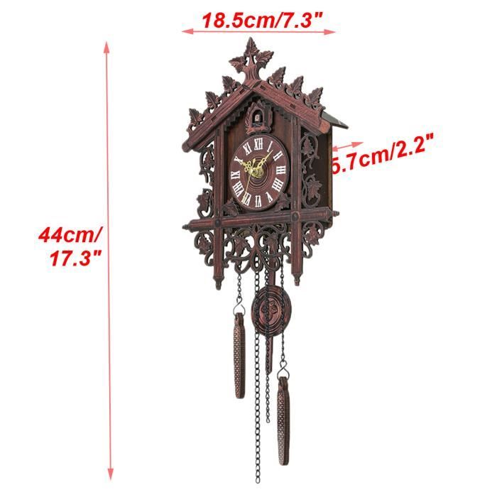Pendule à Coucou En Bois Avec Berger Allemand - Horloge Murale Mécanique - HEKAS 3709 EX