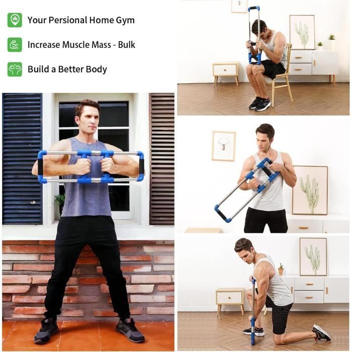 Twister Arm Trainer - Renforce Avant-bras, Poignets, épaules - Résistance Réglable 66-110 Lbs - Portable Et Multifonction